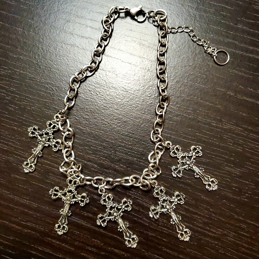 Crucifix Chain Choker